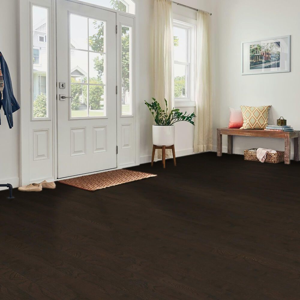 Hartco Prime Harvest Mocha High Gloss White Oak 3 1/4&quot; Solid Hardwood, , large