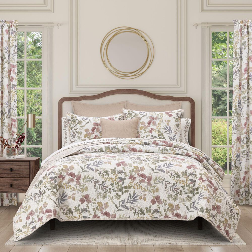 Royal Court Rosewood 3-Piece Full/Queen Quilt Set in Rose, , large