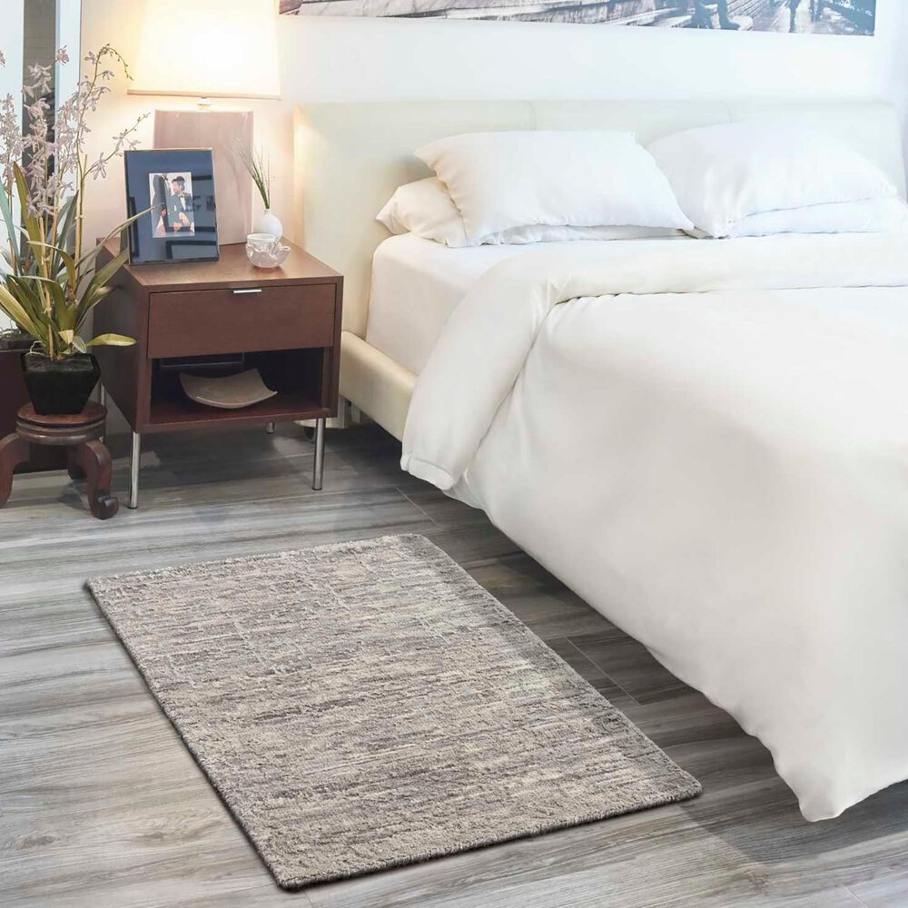 Nourison Luna 2&#39; x 3&#39; Grey and Silver Area Rug, , large