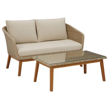 Signature Design by Ashley Crystal Cave 2-Piece Conversation Set with Beige in Acacia, , large