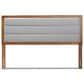Baxton Studio Dexter Full Panel Headboard with Light Grey Fabric in Walnut Brown, , large