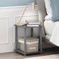 HOMLUX 2-Tier End Table in Gray (Set of 2), , large