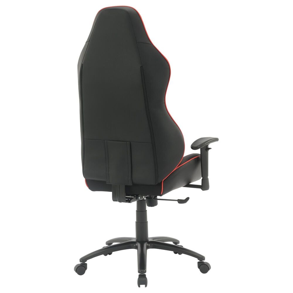 Valor Living High Stakes Gaming Chair in Black an Red, , large