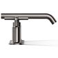 Kohler Purist Widespread Bathroom Sink Faucet with Cross Handles and Low Gooseneck Spout in Vibrant Titanium, , large