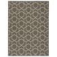 Nourison Horizon HOZ01 Charcoal 3" x 5" Indoor/Outdoor Area Rug, , large
