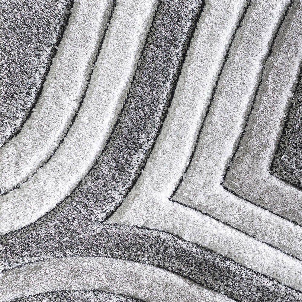 Central Oriental Chicago Kesden 7&#39;10&quot; x 10&#39;10&quot; Grey and White Area Rug, , large