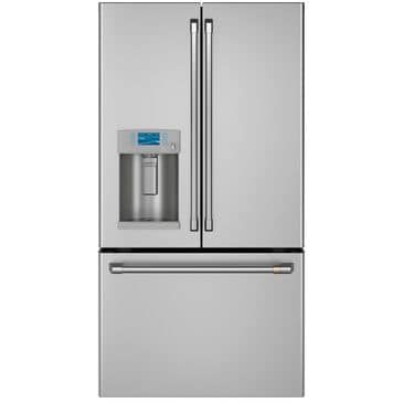 Cafe 22.2 Cu. Ft. Counter-Depth French Door Refrigerator with Hot Water Dispenser in Stainless Steel and Brushed Stainless Handles, , large