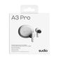 Sudio A3 Pro True Wireless Noise Cancelling Earbuds in White, , large