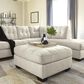Ashley Falkirk Oversized Accent Ottoman in Parchment, , large