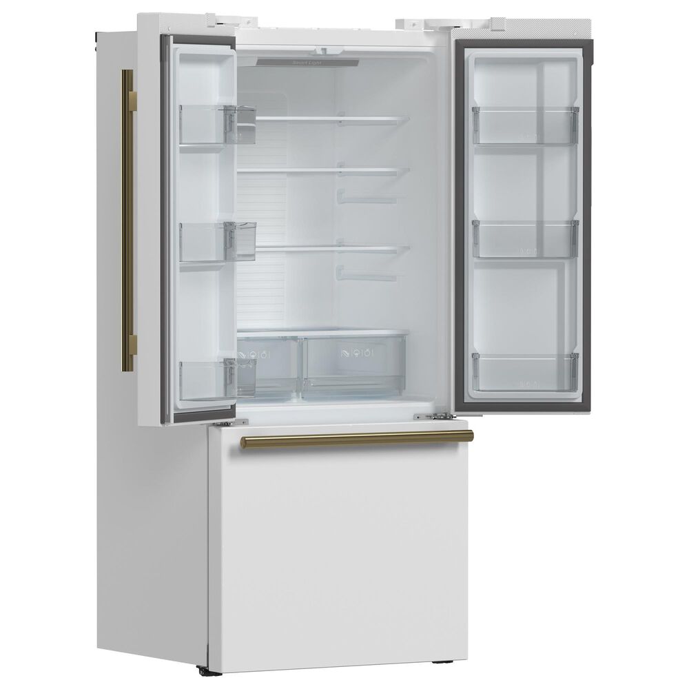 Forno Gallipoli 17.5 Cu. Ft. French Door Refrigerator with Bottom Freezer in White, , large