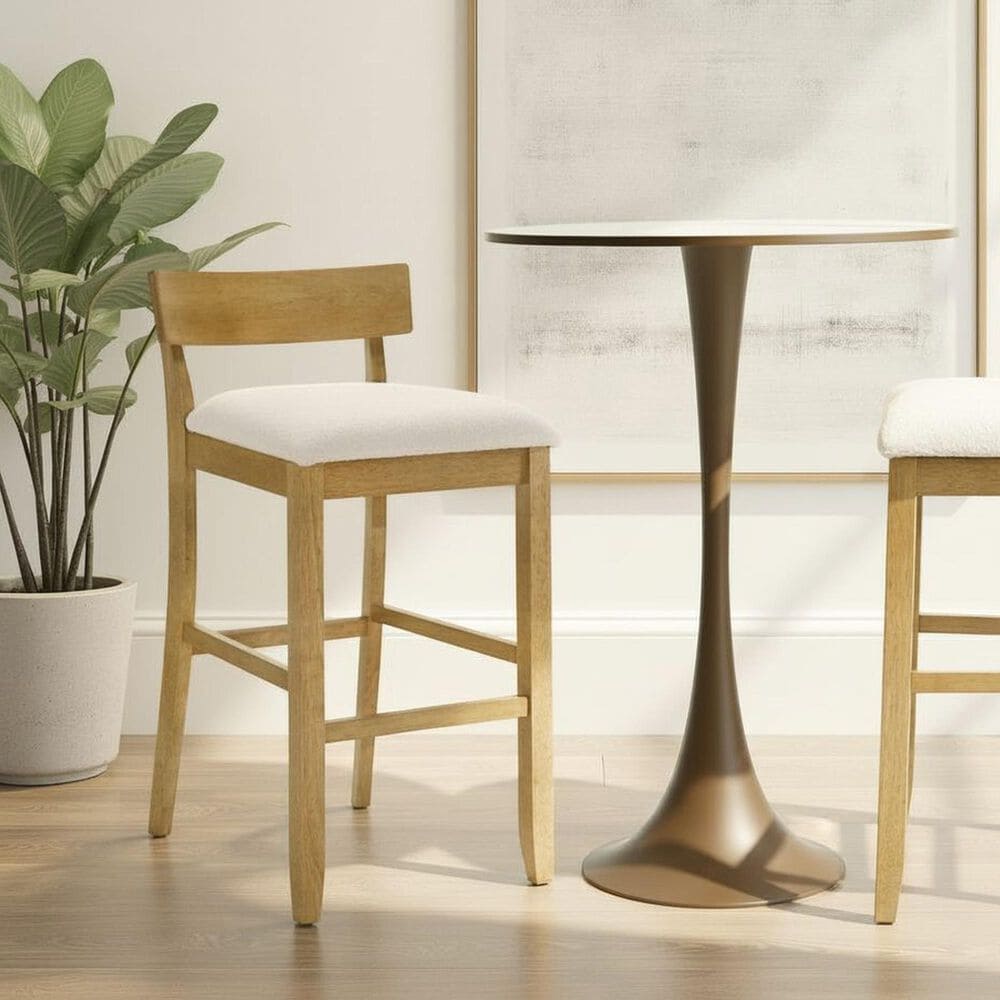 Armen Living Merie Bar Height Stool in Putty Brown, , large