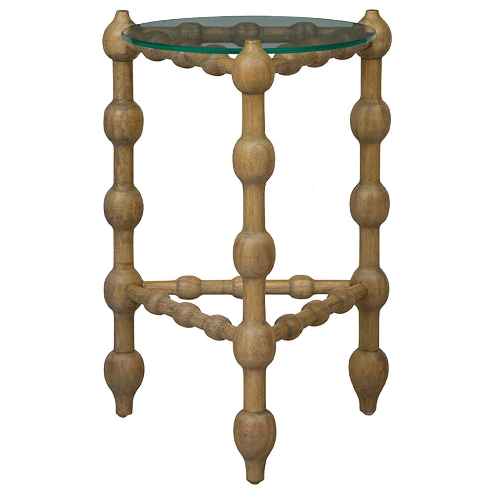 Timeless Designs Macros End Table in Light Brown Natural, , large