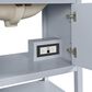 37B Ravello 30" Single Bathroom Vanity Cabinet in Soft Blue with Marble Top and Backsplash, , large