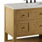 James Martin Breckenridge 84" Double Bathroom Vanity in Light Natural Oak with 3 cm Eternal Jasmine Pearl Top and Rectangular Sinks, , large