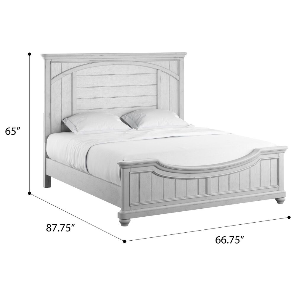 Emerald Home Furnishings New Haven Queen Panel Bed in Oyster Shell, , large