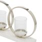 Maple and Jade Candle Holder Centerpiece in White and Silver, , large
