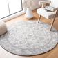 Safavieh Micro-Loop Southwestern 5" Round Ivory and Grey Area Rug, , large