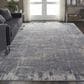 Nourison Rustic Textures RUS06 7"10" x 10"6" Grey and Beige Area Rug, , large