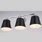 Vaxcel Barrington 3-Light Bathroom Vanity with Matte Black Shades in Chrome, , large