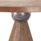 Home Trends & Design Eiffel 48" Counter Height Dining Table in Antique Teak - Table Only, , large