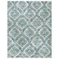 37B Harput Navy, Ivory, Medium Gray and Teal 3"11" x 5"7" Area Rug, , large