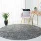Safavieh August Shag AUG522G 6"7" Round Grey Area Rug, , large