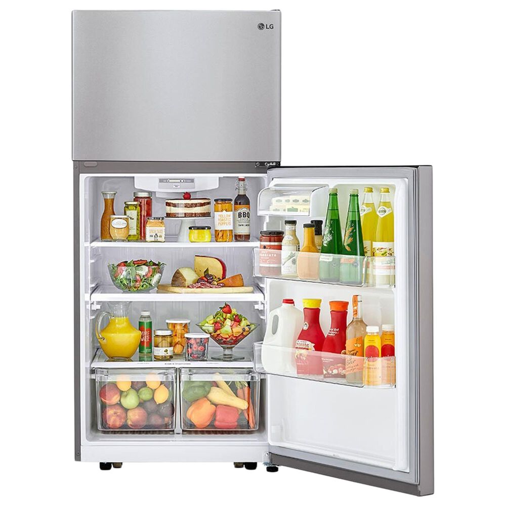 LG 20 Cu. Ft. Top Freezer Refrigerator Reversible Door in Stainless Steel, , large