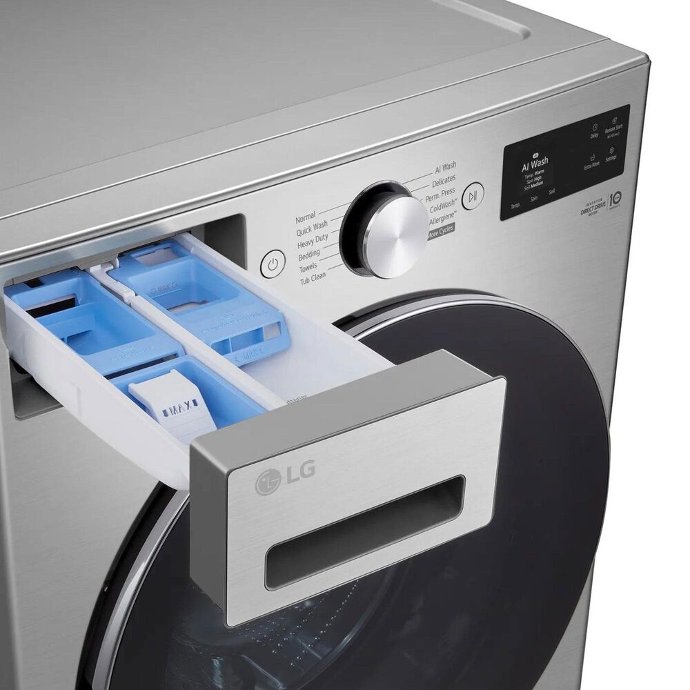 LG 5 Cu. Ft. Smart Front Load Washer and 7.4 Cu. Ft. Electric Dryer Laundry Pair in Graphite Steel, , large