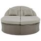 HOMLUX 2-Person Outdoor Daybed with Adjustable Backrests and Foldable Cup Trays in Gray, , large