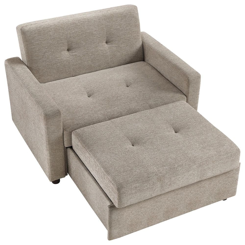 Steve Silver Convertible Sleeper Chair in Tan, , large