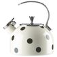 Kate Spade New York Metal Scatter Dot Kettle in Black and White, , large