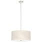 Hunter Solhaven 3-Light Mini Pendant with Bleached Alder Shade in Brushed Nickel, , large