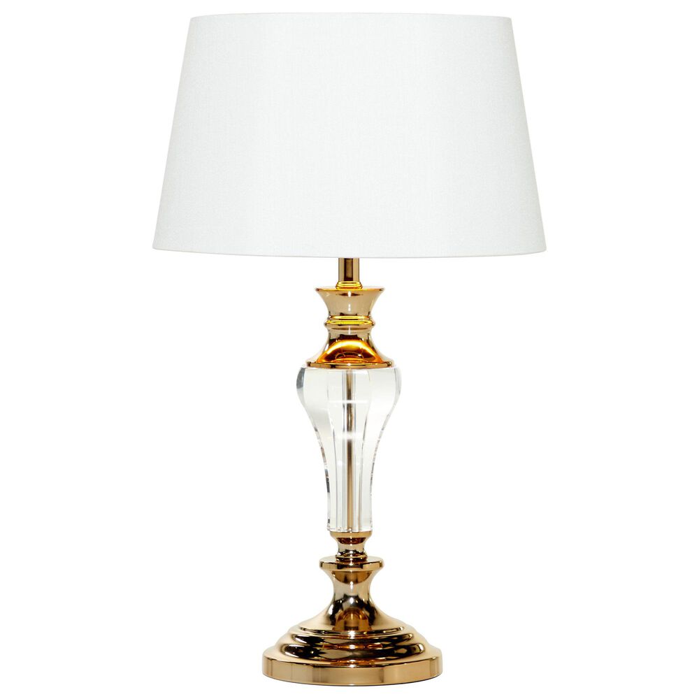Maple and Jade Table Lamp in Shiny Gold and Clear, , large