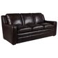 Bordeaux & Co Stationary Leather Sofa in Berlin Dark Brown, , large