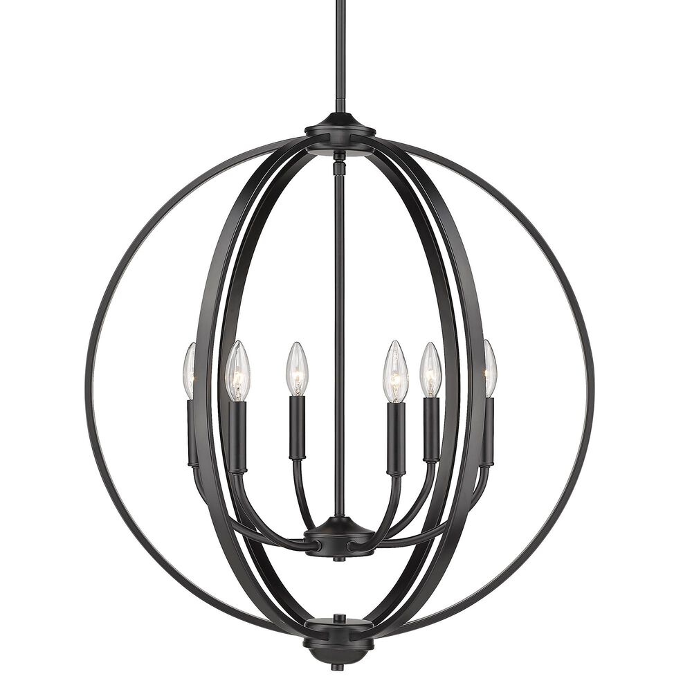 Golden Lighting Colson 6-Light Chandelier in Matte Black, , large