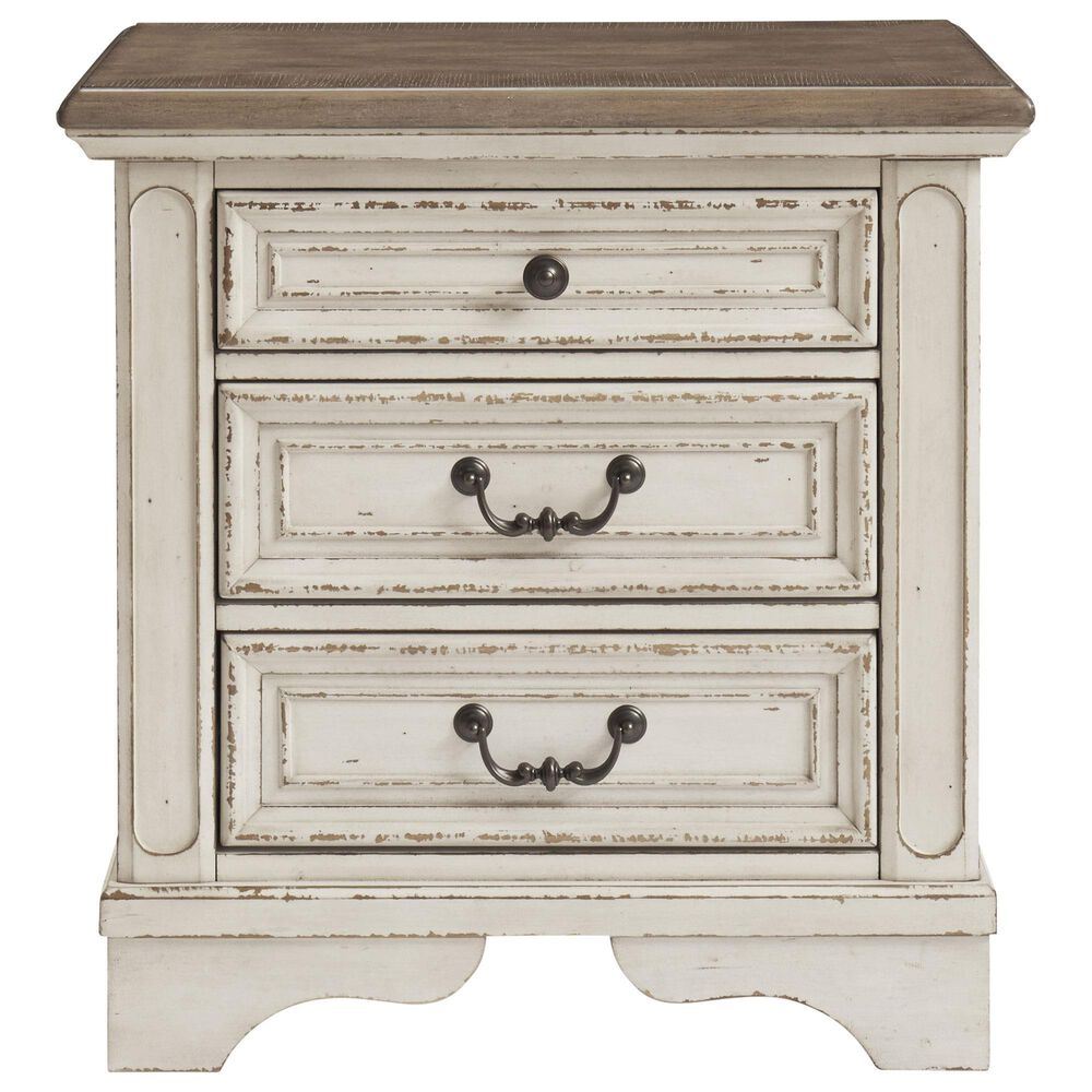 Ashley Realyn 5-Piece King Bedroom Set in Chipped White and Distressed, , large