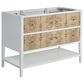 James Martin Vanities Olena 36" Single Vanity in Light Mappa Burl and Polished White with Single Hole 3 cm White Zeus Quartz Top & Backsplash, , large