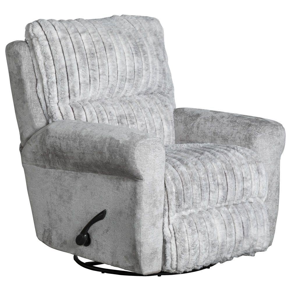 Hartsfield Foxy Swivel Glider Recliner in Nickel, , large