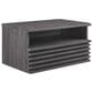 Modway Render 1 Drawer and Shelf Wall Mount Nightstand in Charcoal, , large