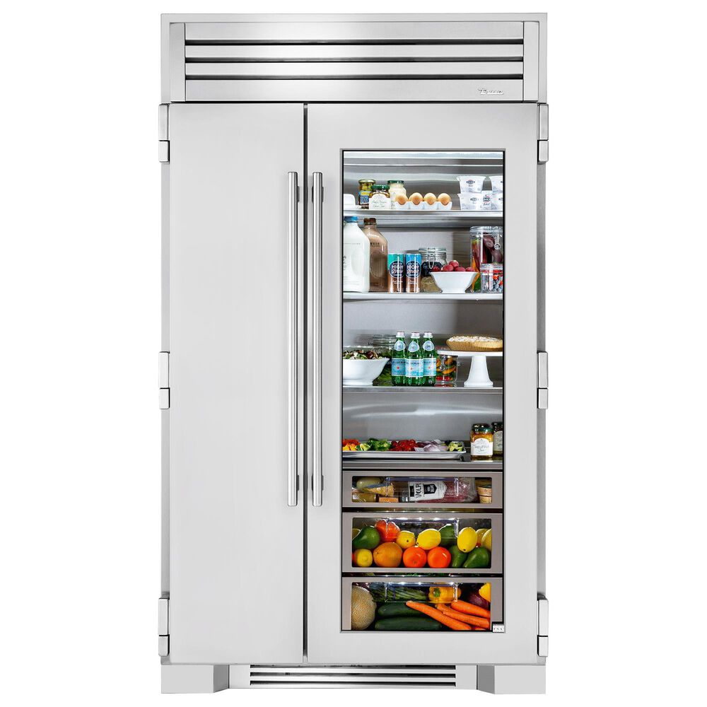 True Residential 29.5 Cu. Ft. Side-by-Side Refrigerator with Solid Door in Stainless Steel, , large