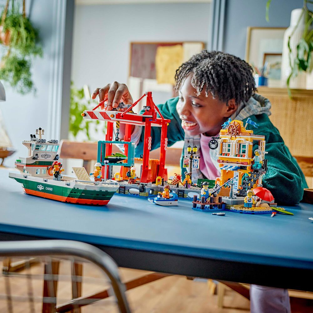 LEGO City Seaside Harbor with Cargo Ship, , large