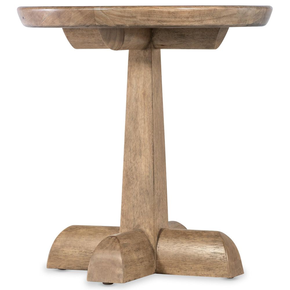 Hooker Furniture Vineyard Row Round End Table in Sonoma, Gray, Beige, Cream and Brown, , large