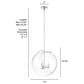 Hunter Sacha 3-Light Globe Pendant in Brushed Nickel, , large