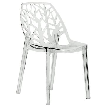 Leisuremod Cornelia Side Chair in Clear, , large