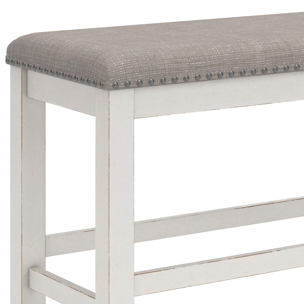 Ashley Robbinsdale 49&quot; Counter Height Bench in Antique White, , large