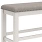 Ashley Robbinsdale 49" Counter Height Bench in Antique White, , large