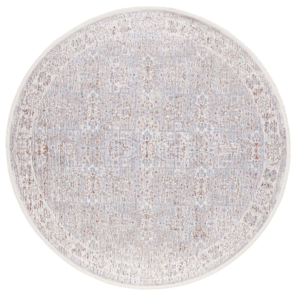 Safavieh Marmara MRM302B 6"7" Round Beige, Blue and Rust Area Rug, , large