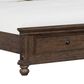 Riva Ridge Oxford California King Sleigh Storage Bed in Cocoa with USB Ports, , large