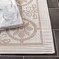 Safavieh Bermuda Floral 2" x 8" Ivory and Beige Indoor/Outdoor Area Performance Rug, , large