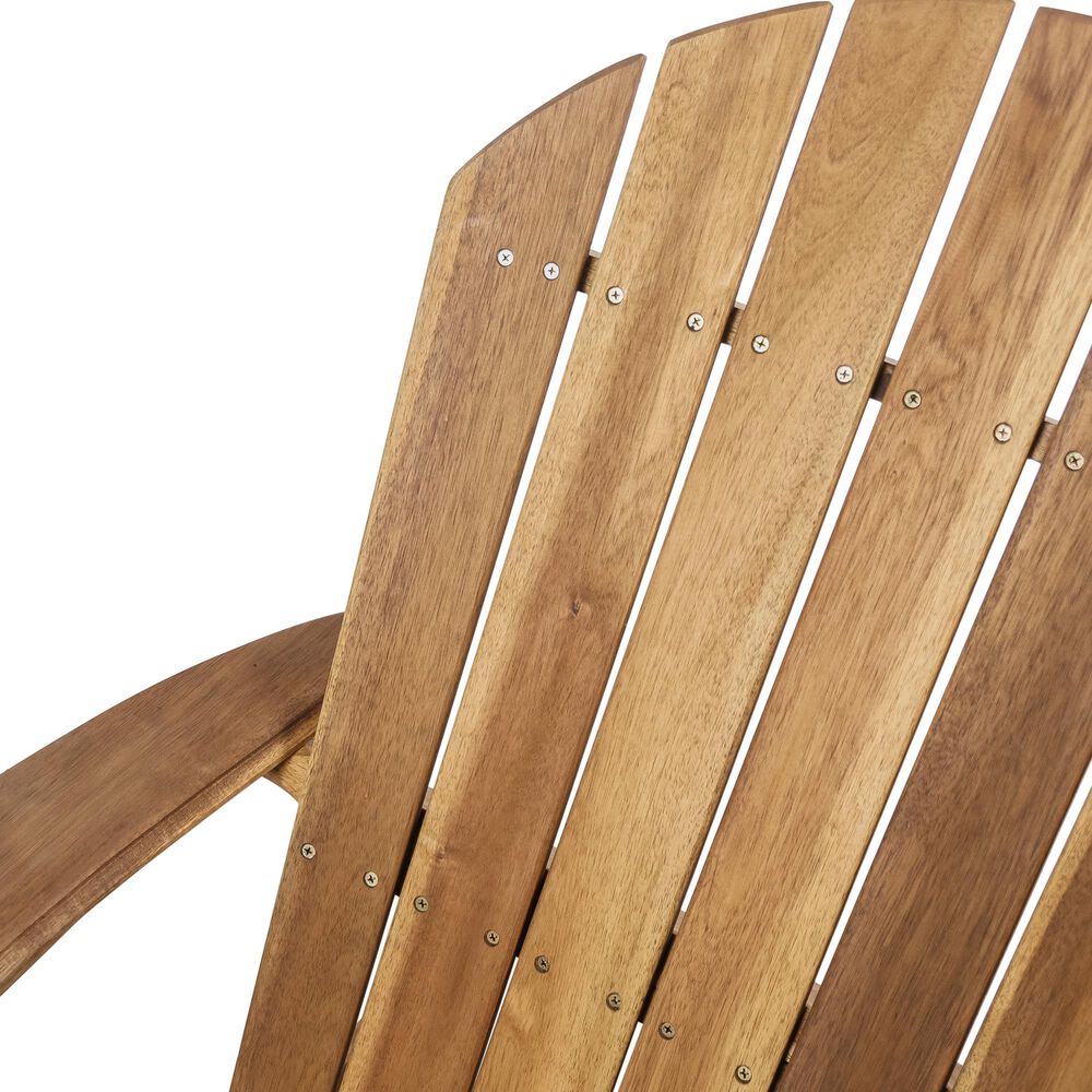 Hearth and Haven Malibu Outdoor Adirondack Loveseat in Natural, , large